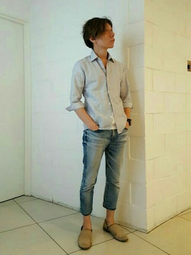 「アイテム（その他シューズ）」を使った、zakiさん（メンズ・174cm・40代）の夏コーディネート