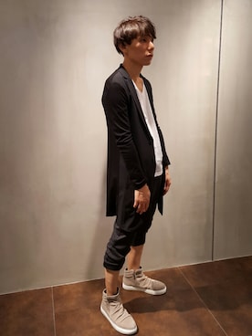 「アイテム（カーディガン/ボレロ）」を使った、zakiさん（メンズ・174cm・40代）の秋コーディネート