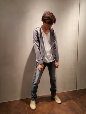 「サッカー」｜「アイテム（その他シューズ）」を使った、zakiさん（メンズ・174cm）の秋コーディネート