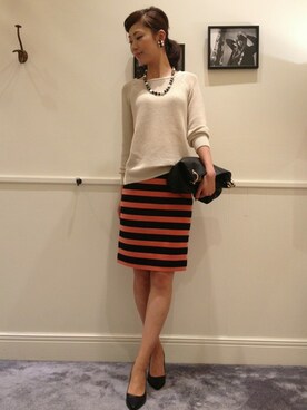 スタッフさん（レディース・173cm）の秋コーディネート