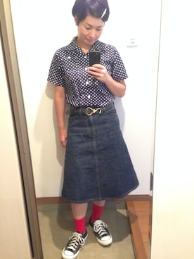 「アイテム（その他ヘアアクセサリー、ホワイト系）」を使った、sh!noさん（レディース・150cm）の秋コーディネート