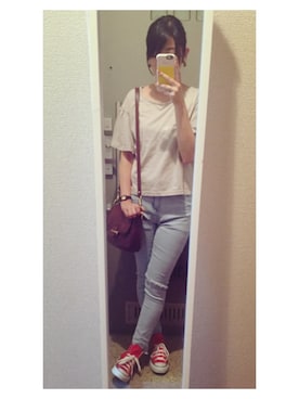 「バルーンスリーブ」｜mizuhoさん（レディース・160cm）の夏コーディネート