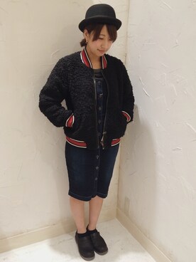 「cepo.」｜「アイテム（ブルゾン）」を使った、cactus..cepo.さん（レディース・158cm）の秋コーディネート