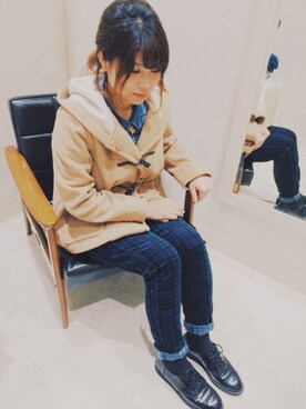 「cepo.」｜「アイテム（ダッフルコート）」を使った、cactus..cepo.さん（レディース・156cm）の秋コーディネート