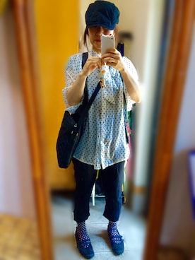 「アイテム（ニットキャップ/ビーニー）」を使った、bannbiさん（レディース・158cm・40代）の春コーディネート