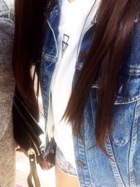 「。のアイテム（その他、ホワイト系）」を使った、kyokaさん（レディース）の冬コーディネート