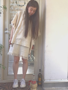 「UNUSED」｜「アイテム（ワンピース/ドレス）」を使った、みやさん（レディース・159cm）の春コーディネート