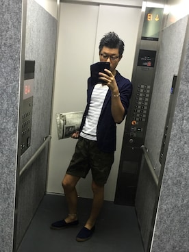 「TALKING ABOUT THE ABSTRACTION（トーキング　アバウト　ジ　アブストラクション）のアイテム（バッグ）」を使った、Naokingさん（メンズ・177cm）の夏コーディネート