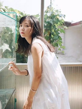 「NO NAME（ノーネーム）のアイテム（ワンピース/ドレス）」を使った、咕噜噜さん（レディース・161cm）の夏コーディネート