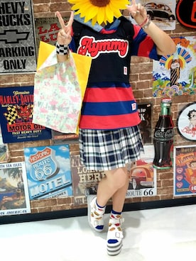 「アイテム（バングル/リストバンド）」を使った、わかな🍒さん（レディース・159cm・10代）の夏コーディネート