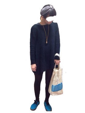 monneさん（レディース・159cm）の冬コーディネート