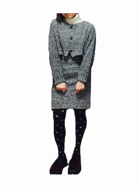 monneさん（レディース・159cm）の冬コーディネート