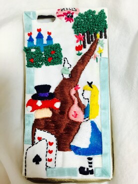 「Handmade（ハンドメイド）のアイテム（スマホケース/カバー）」を使った、monneさん（レディース・159cm）の春コーディネート