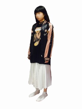 「ゆったりシルエット」｜「アイテム（アクセサリー）」を使った、monneさん（レディース・159cm）の秋コーディネート