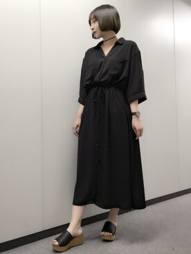 「EMODA（エモダ）のアイテム（チョーカー）」を使った、Chi-yanさん（レディース・160cm）の夏コーディネート