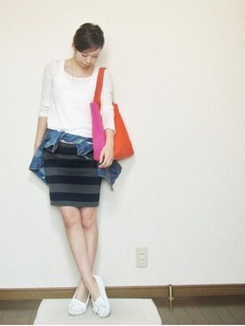 「ICB（アイシービー）のアイテム」を使った、さくらさん（レディース・160cm）の春コーディネート