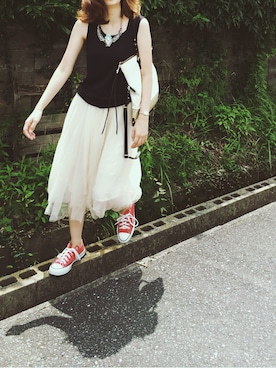 「ICB（アイシービー）のアイテム」を使った、さくらさん（レディース・160cm）の夏コーディネート