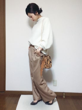 「SLOBE IENA（スローブイエナ）のアイテム（パンプス）」を使った、さくらさん（レディース・160cm）の冬コーディネート