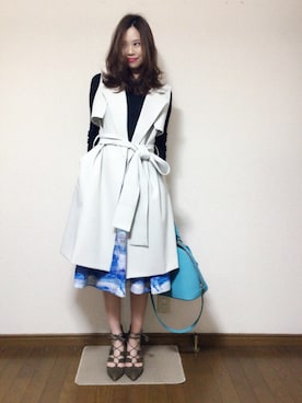 「URBAN RESEARCH ROSSO WOMEN（アーバンリサーチ　ロッソ）のアイテム（トレンチコート）」を使った、さくらさん（レディース・160cm）の春コーディネート