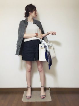 「7月WEAR夏のサンダル祭り」｜「アイテム（ジャケット/アウター）」を使った、さくらさん（レディース・160cm）の夏コーディネート