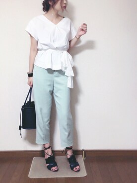 「MuseR（ミュザー）のアイテム」を使った、さくらさん（レディース・160cm）の夏コーディネート