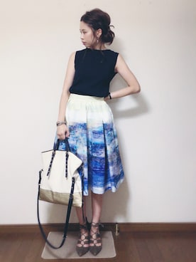 「ICB（アイシービー）のアイテム」を使った、さくらさん（レディース・160cm）の夏コーディネート
