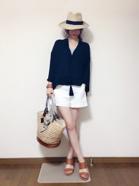 「Rapture（ラプチャー）のアイテム」を使った、さくらさん（レディース・160cm）の夏コーディネート