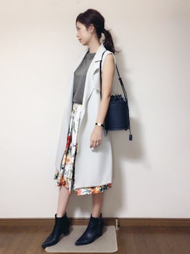 「ミックススタイル」｜「アイテム（トレンチコート）」を使った、さくらさん（レディース・160cm）の秋コーディネート