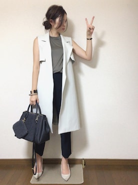 「URBAN RESEARCH ROSSO WOMEN（アーバンリサーチ　ロッソ）のアイテム（トレンチコート）」を使った、さくらさん（レディース・160cm）の秋コーディネート