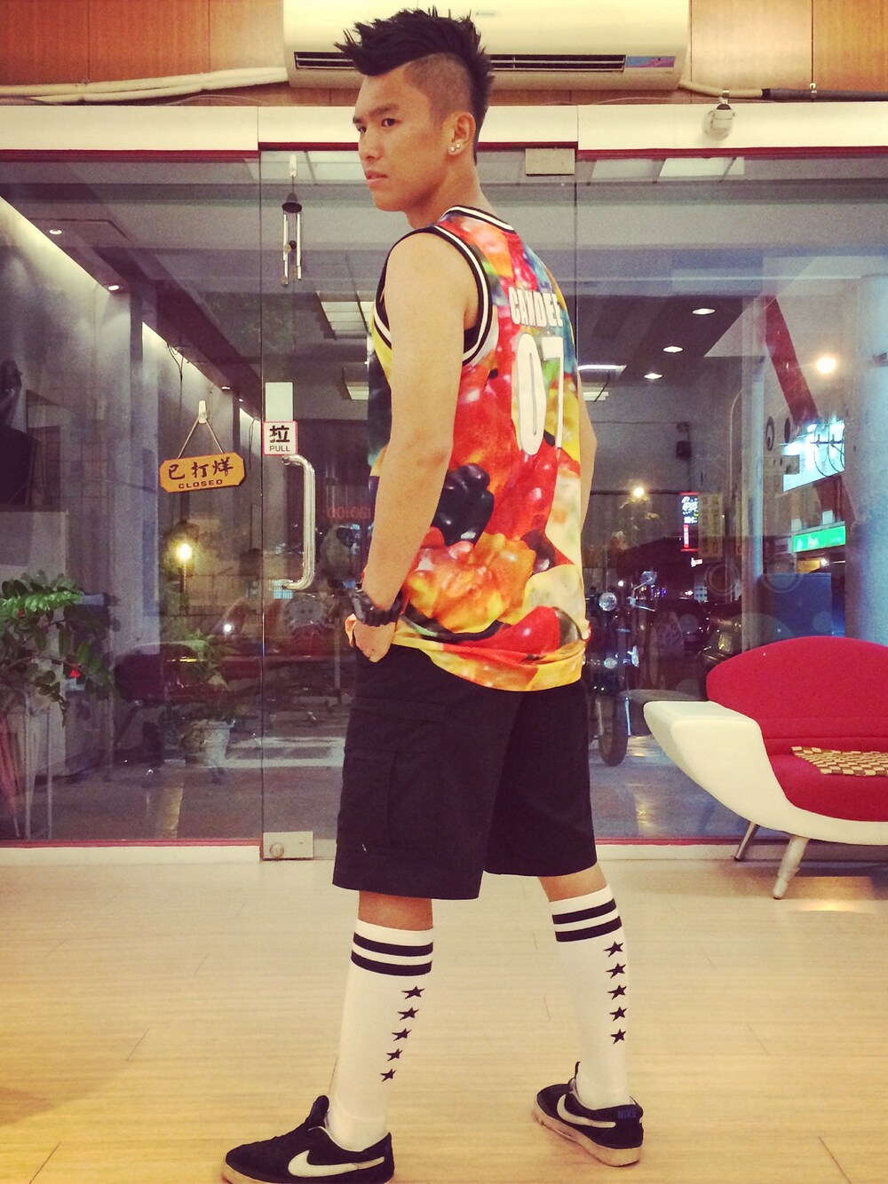 「CandeeW」｜「CANDEE JERSEY（ジャージ、その他）」を使った、DengZさん（メンズ・170cm）の秋コーディネートの1枚目の写真
