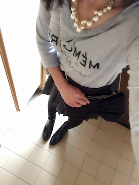 「アイテム（ブーティ）」を使った、しましまさん（レディース・164cm・30代）の秋コーディネート