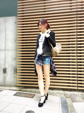 「GUILD PRIME（ギルドプライム）のアイテム（パンツ）」を使った、ENDさん（レディース・164cm）の春コーディネート