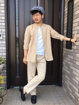 「アーバンリサーチ」｜「アイテム（キャスケット）」を使った、ゲソさん（メンズ・175cm）の夏コーディネート