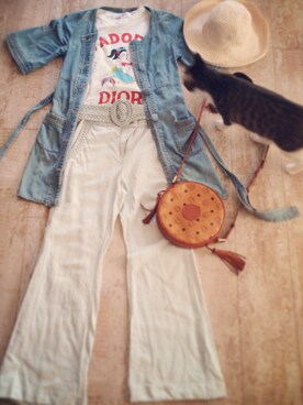 「Language（ランゲージ）のアイテム（パンツ）」を使った、aymさん（レディース・175cm）の春コーディネート