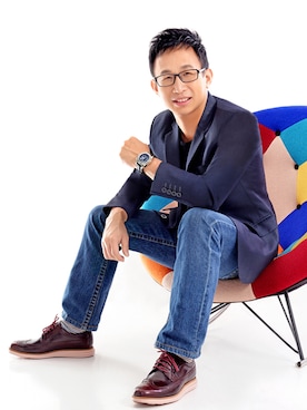 「Kenneth Cole（ケネスコール）のアイテム」を使った、hlmilkさん（メンズ・168cm）の秋コーディネート