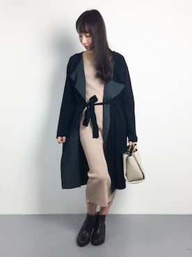 「ｱﾅｯﾌﾟ」｜田中彩央里さん（レディース・158cm）の秋コーディネート