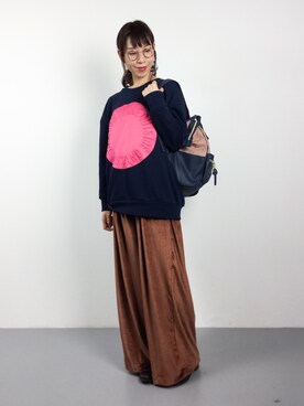 田中彩央里さん（レディース・158cm）の秋コーディネート