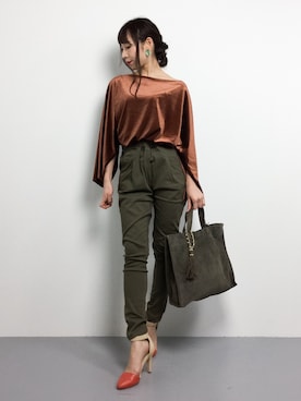 田中彩央里さん（レディース・158cm）の秋コーディネート