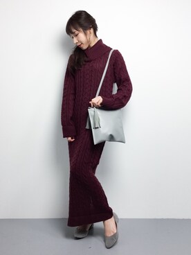 田中彩央里さん(レディース・158cm)の秋コーディネート