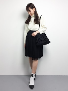 田中彩央里さん（レディース・158cm）の秋コーディネート