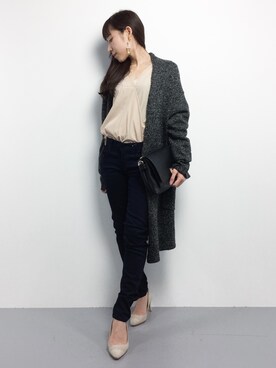 田中彩央里さん(レディース・158cm)の秋コーディネート
