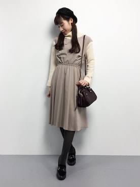 田中彩央里さん（レディース・158cm）の秋コーディネート