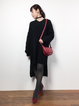 「リエディ(Re:EDIT)」｜田中彩央里さん（レディース・158cm）の秋コーディネート