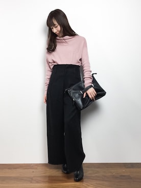 田中彩央里さん（レディース・158cm）の冬コーディネート