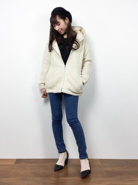 田中彩央里さん(レディース・158cm)の冬コーディネート