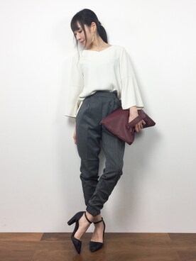 田中彩央里さん（レディース・158cm）の冬コーディネート