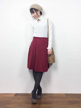 田中彩央里さん(レディース・158cm)の冬コーディネート