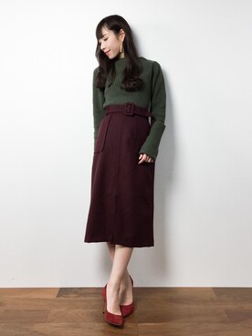 田中彩央里さん(レディース・158cm)の冬コーディネート