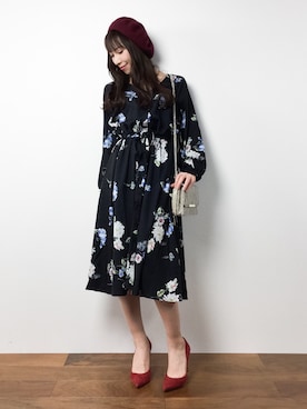 田中彩央里さん(レディース・158cm)の冬コーディネート