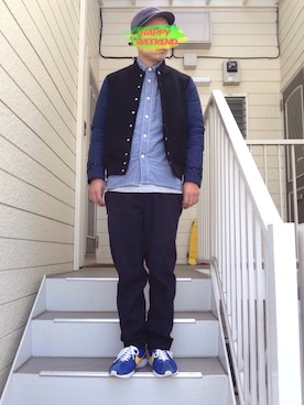 「DISCOVERED（ディスカバード）のアイテム（スタジャン）」を使った、t.mさん（メンズ・174cm）の春コーディネート